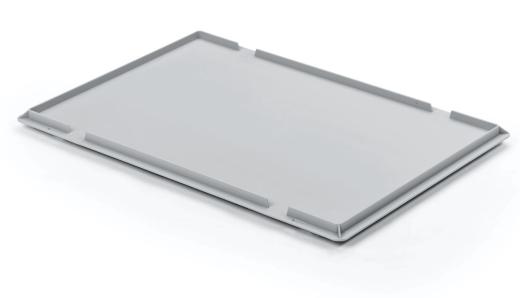 Alutec Auflagedeckel für Kunststoffbehälter grau 600x400