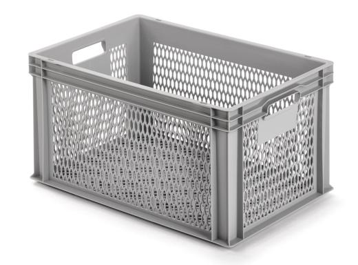 Alutec Kunststoffbehälter Aufbewahrungs-Kiste vergittert 64l 600x400x320