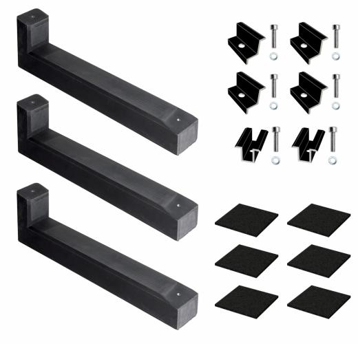 Wattstone PV-Aufständerung 10° für 2 PV-Module Set inkl. Zubehör Reihenaufbau