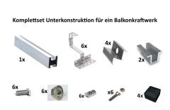 Balkonkraftwerk Unterkonstruktion Ziegeldachbefestigung für 2 Module
