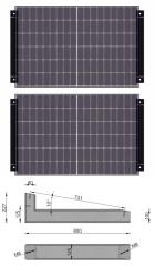 Wattstone PV-Aufständerung 10° für 2 PV-Module Set inkl. Zubehör Ost-West Aufbau