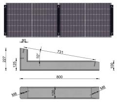 Wattstone PV-Aufständerung 10° für 2 PV-Module Set inkl. Zubehör Reihenaufbau