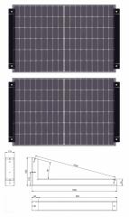 Wattstone PV-Aufständerung 15° für 2 PV-Module Set inkl. Zubehör Ost-West Aufbau
